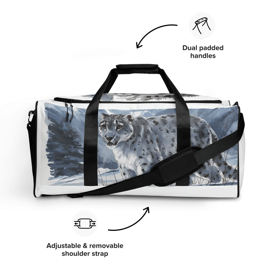 Snow Leopard Stalker Duffle Bag product image (5)