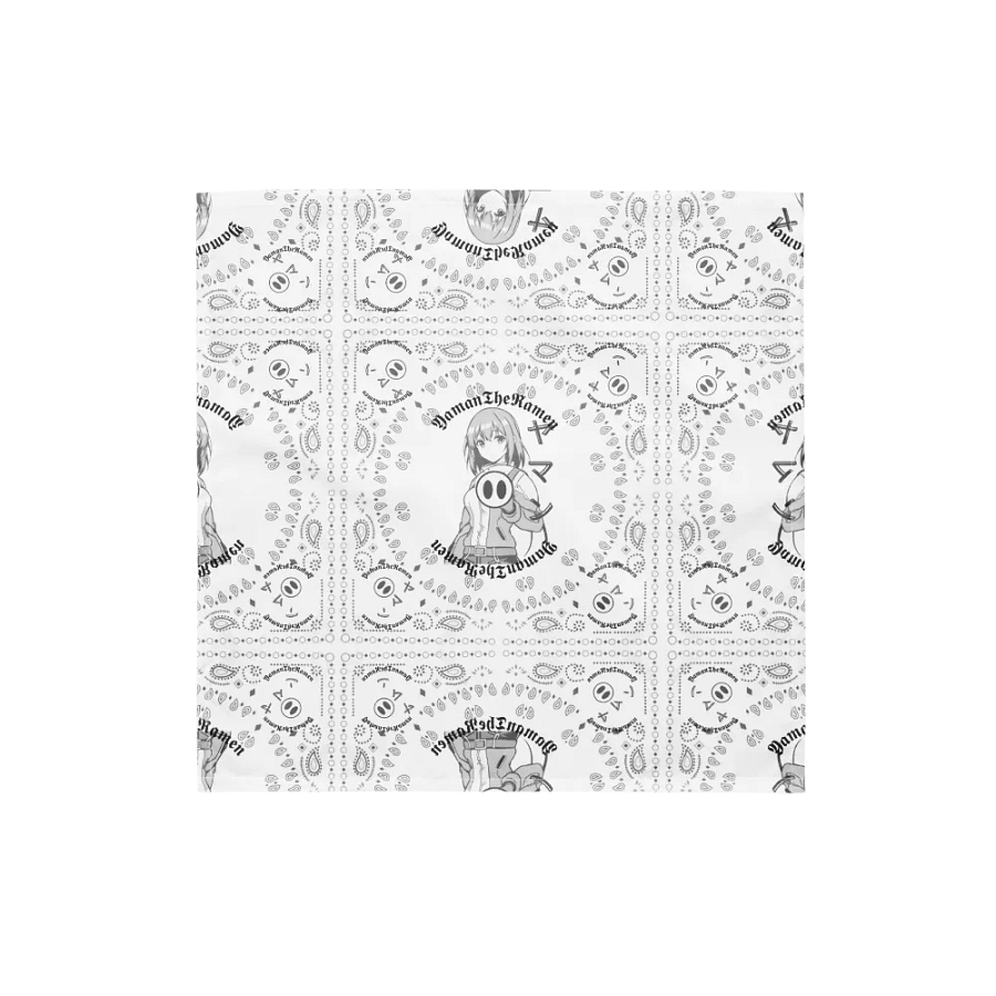 YTR Official Anime Girl Custom Bandana (Mirrored) White product image (1)