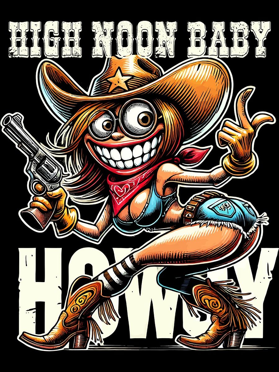 Wild West Cowgirl Cartoon T-Shirt product image (4)