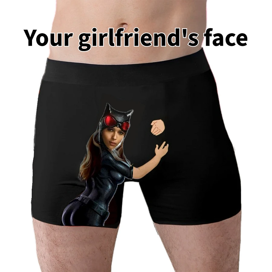 Personalized Catwoman Boxers for Husband, Custom Face Underwear,Funny Wedding Gift for Bridegroom,Popular Anniversary Gift, Boyfriend Birthday Gift product image (5)