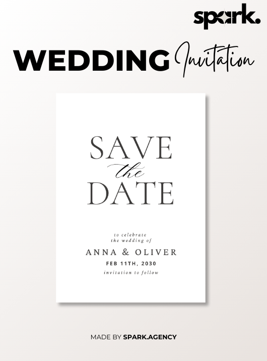 Simple Minimalist Save the Date Wedding Invitation product image (1)