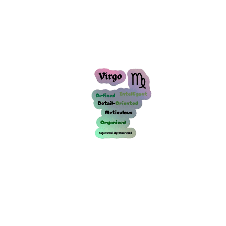 Virgo Colorful Stickers product image (1)