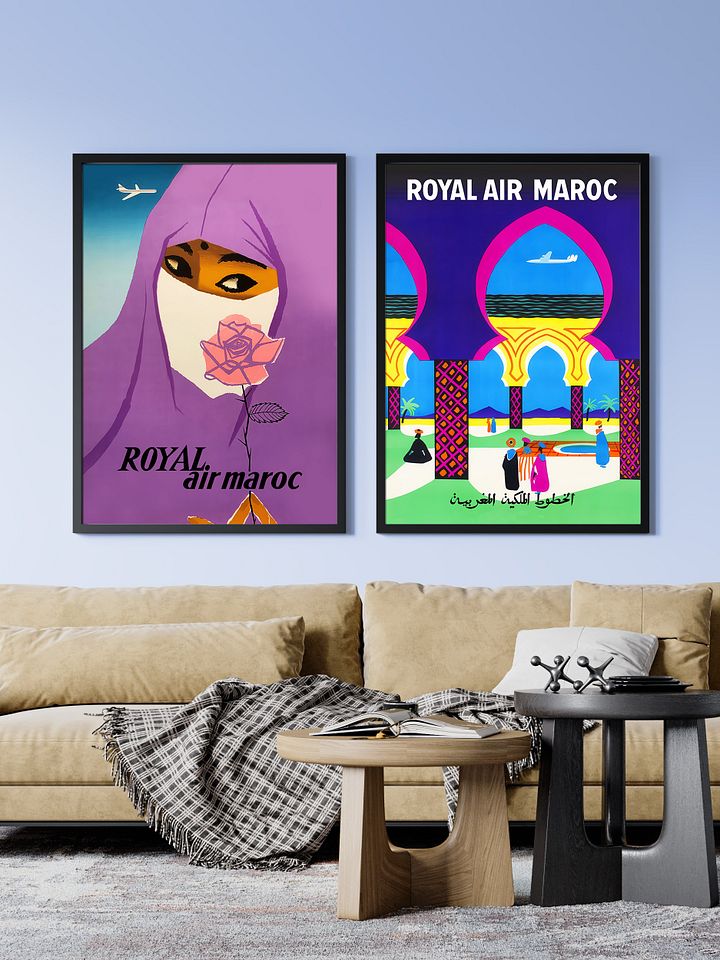 Morocco, Air Maroc, 1958 — retro travel poster, vintage travel print product image (2)