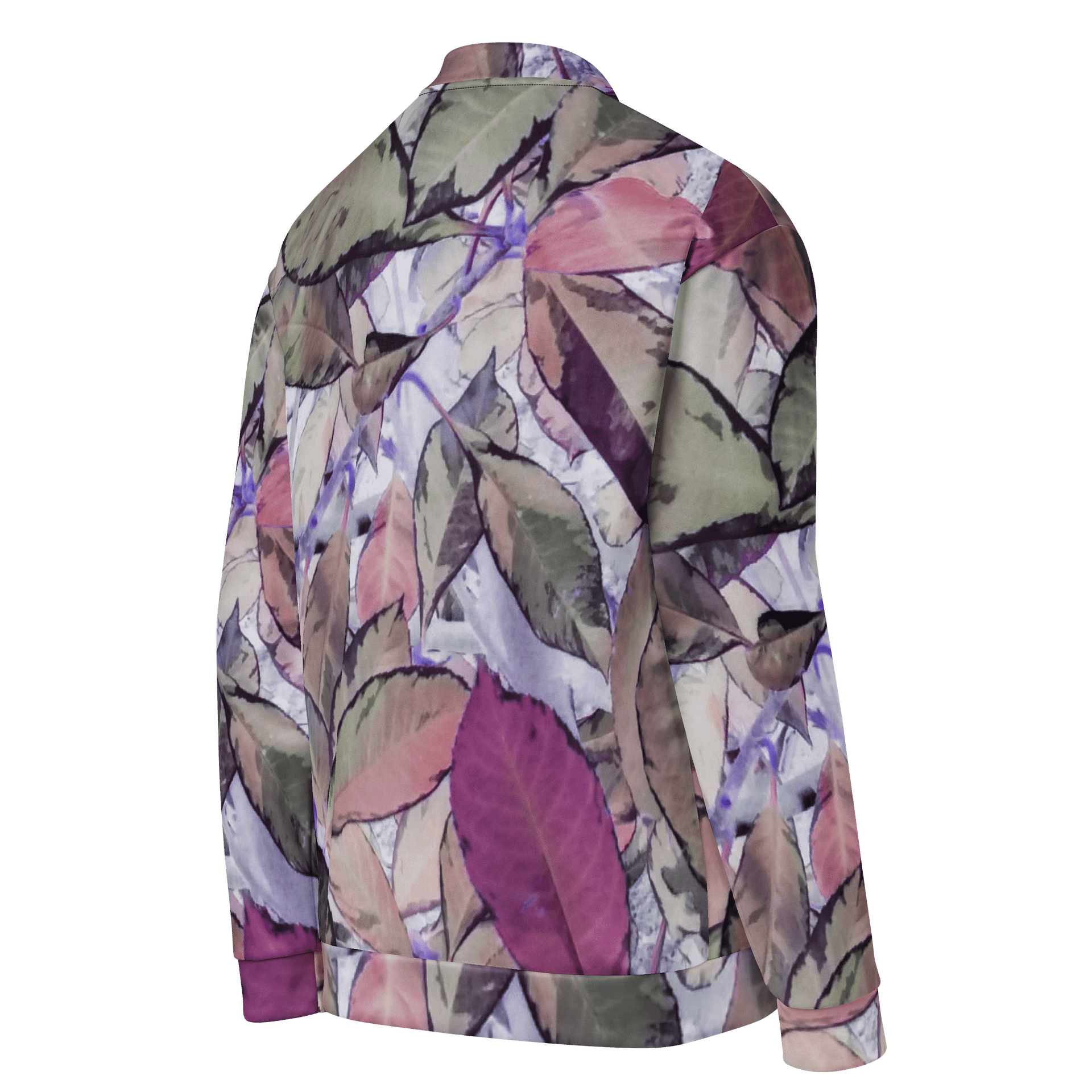 Marble Leaves Bomber Jacket product image (4)