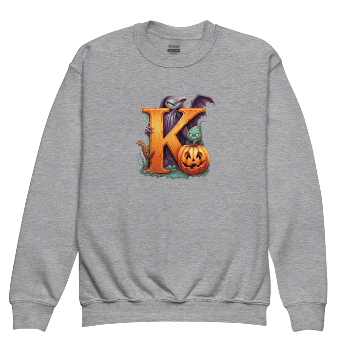 Cute Halloween Monogram Letter K Sweatshirt product image (3)
