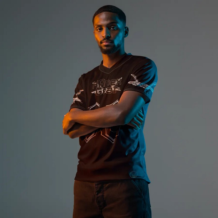 French - Black - Recycled Unisex Sports Jersey - Black HApex Gear Black Logo product image (11)