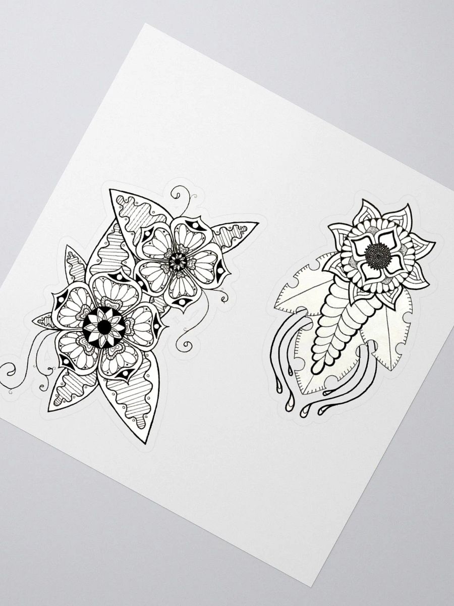 Intricate Floral Kiss-Cut Sticker Collection product image (6)