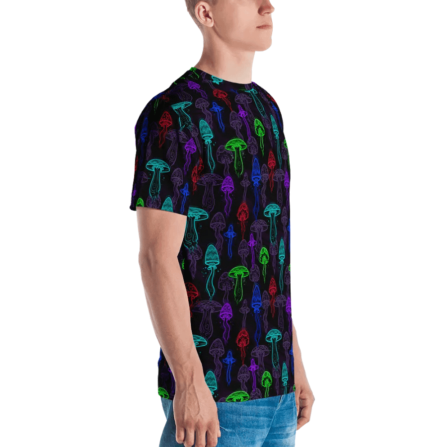Neon Mushrooms (Variation 3) Crew Neck T-Shirt product image (3)