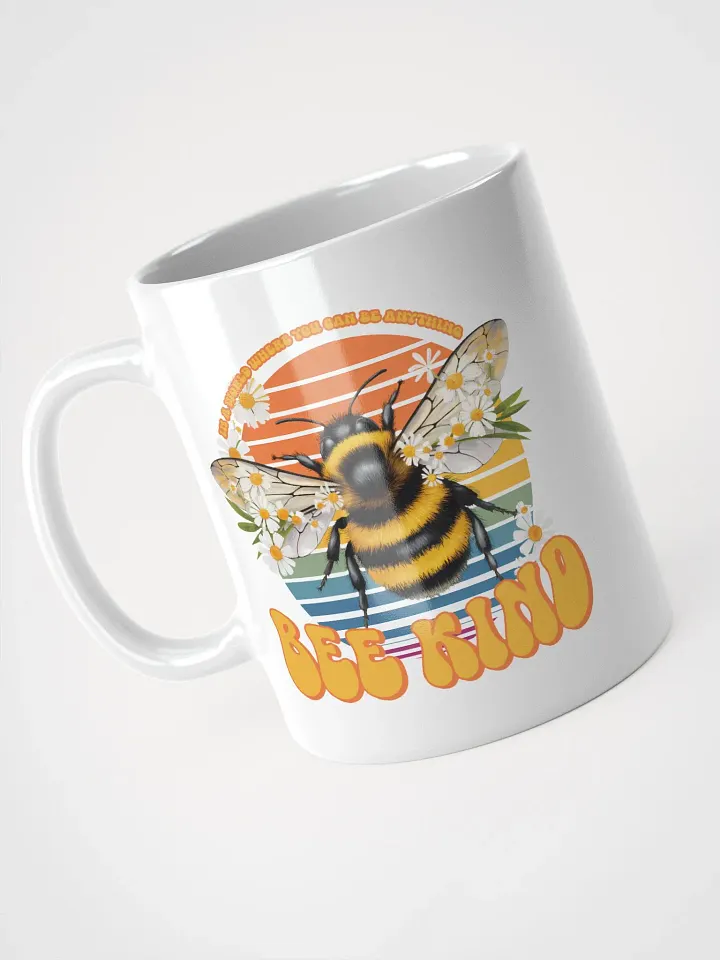 Sunset Bee Kind White Glossy Mug product image (2)