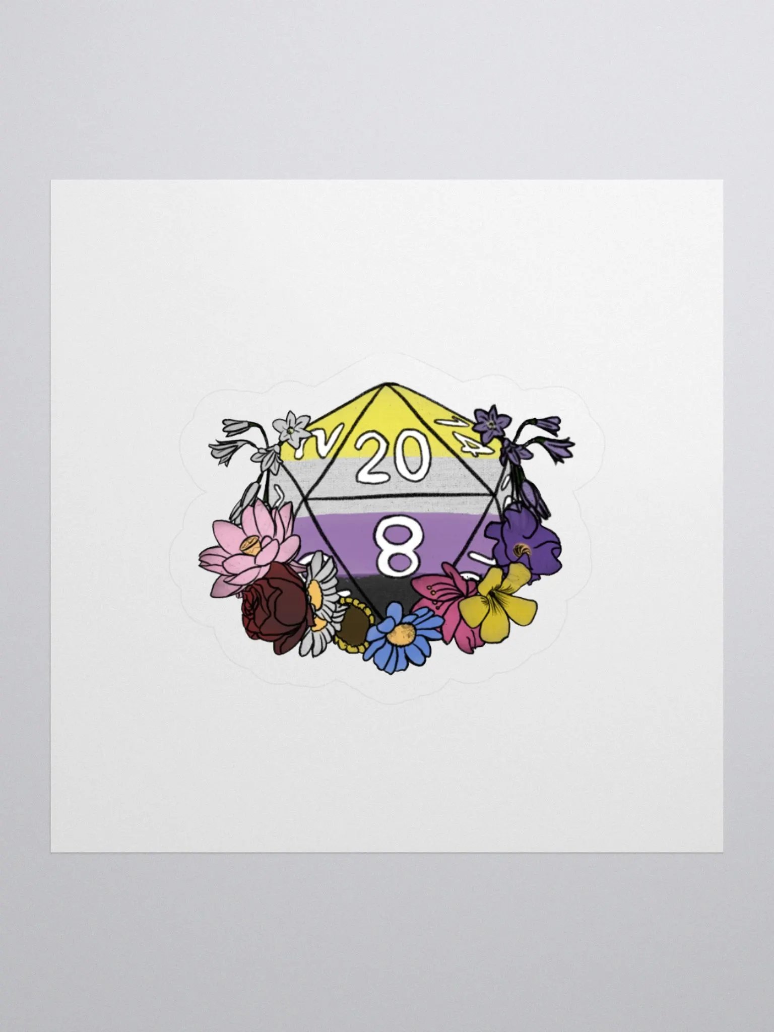 DnD Inspired Pride - Sticker - Non-Binary product image (1)