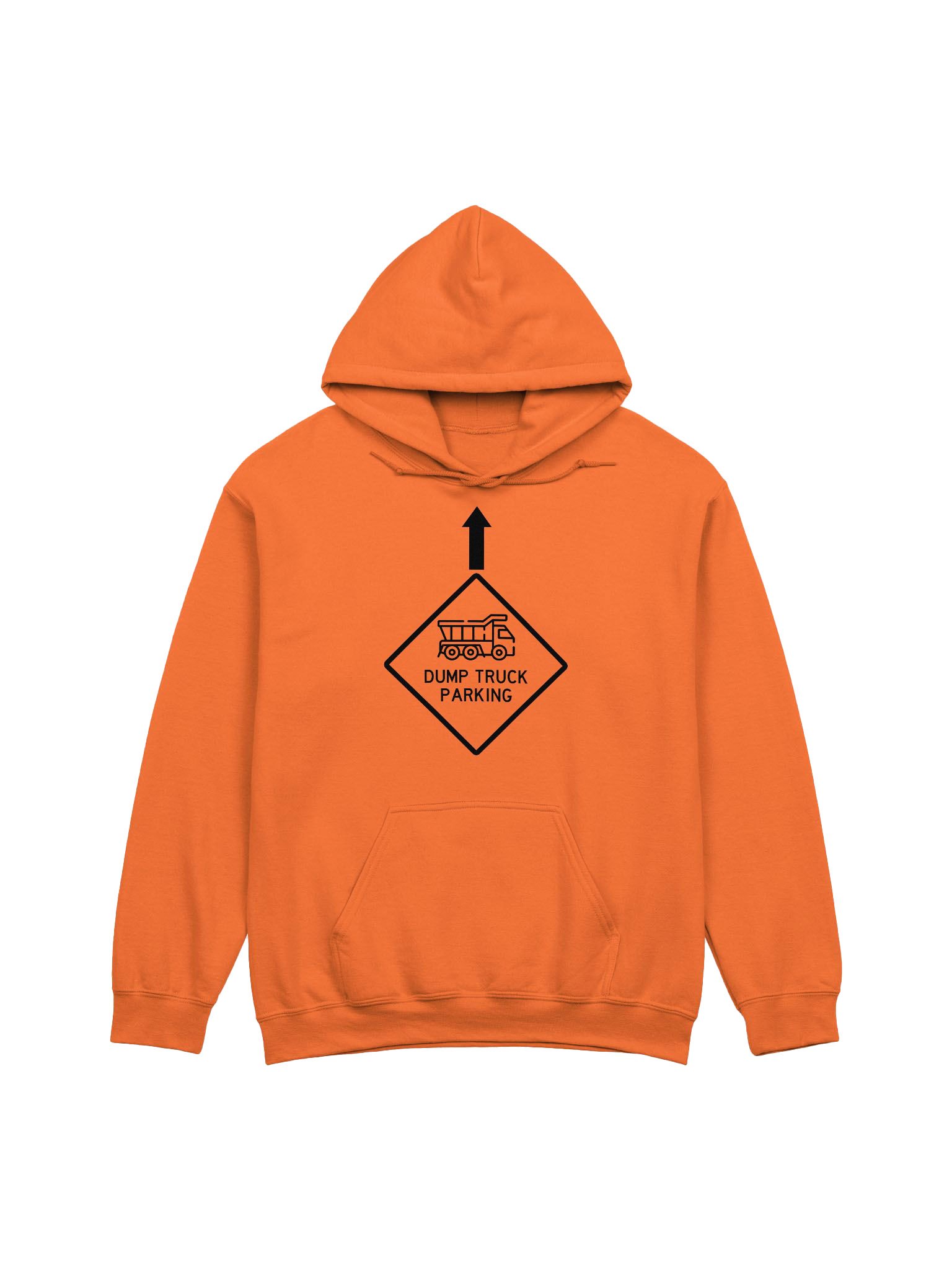 Dump Truck Parking Orange Hoodie product image (1)