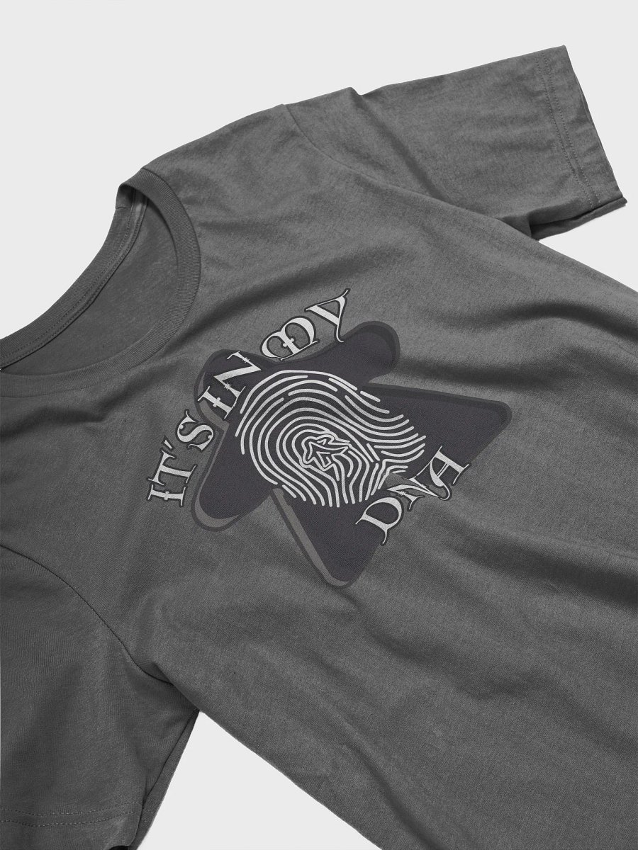 Meeple DNA Shirt for Board Gamers, Fingerprint Meeple Board Game T-shirt, It's in my DNA grey product image (2)