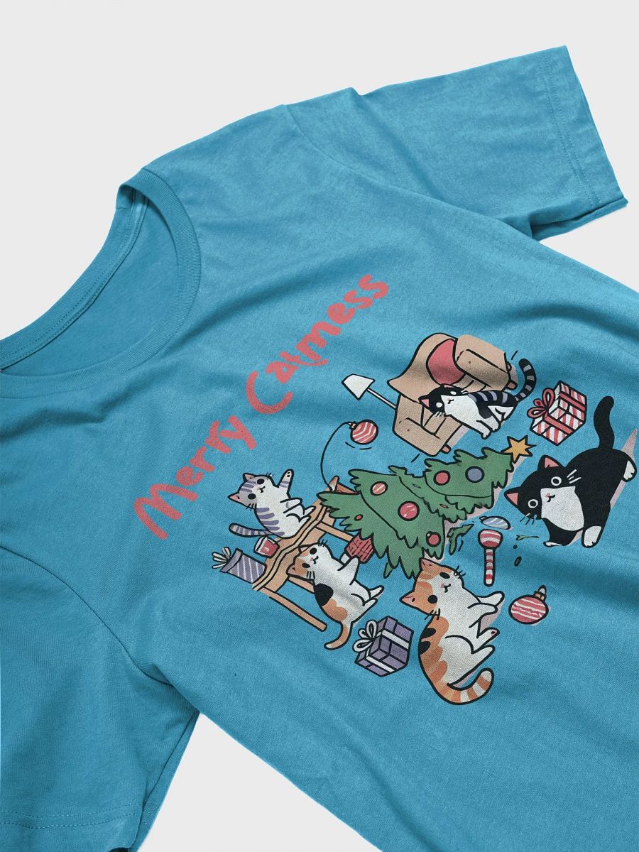 "Merry Catmess" Funny Christmas Cat T-Shirt – Festive Chaos with Playful Cats product image (31)