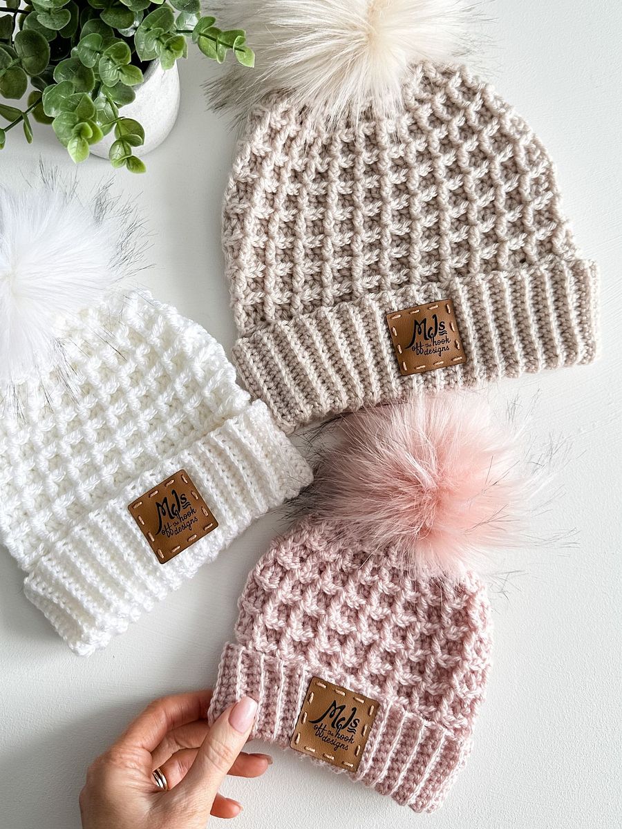 Waffle Stitch Hat Crochet Pattern product image (6)