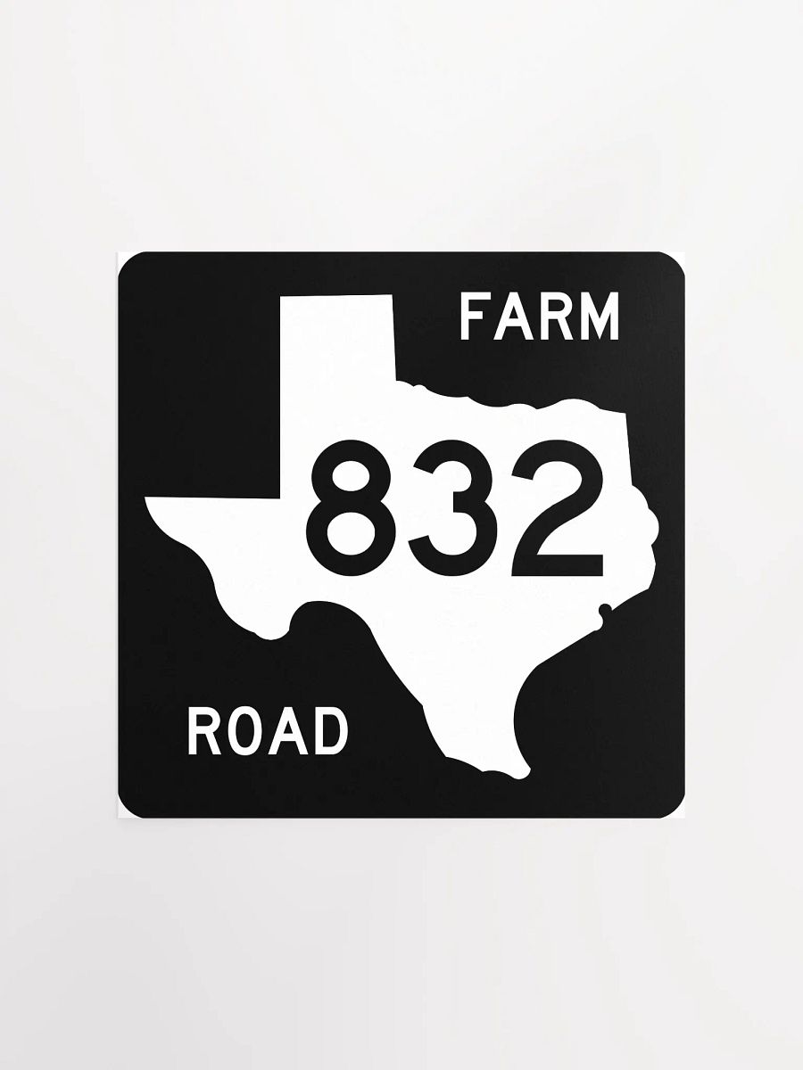 Texas Farm Road Sign FM 832 Poster product image (3)