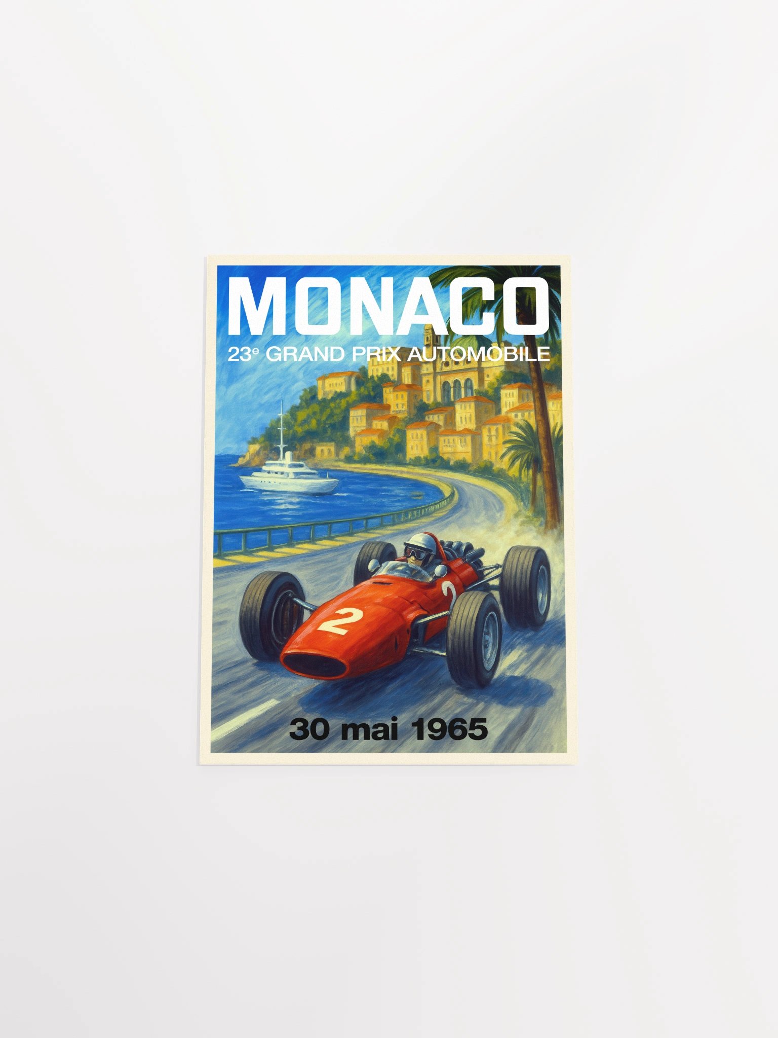 Monaco Vintage F1 Grand Prix 1965 Art Poster — Auto Racing Wall Art, Formula 1 Print product image (10)