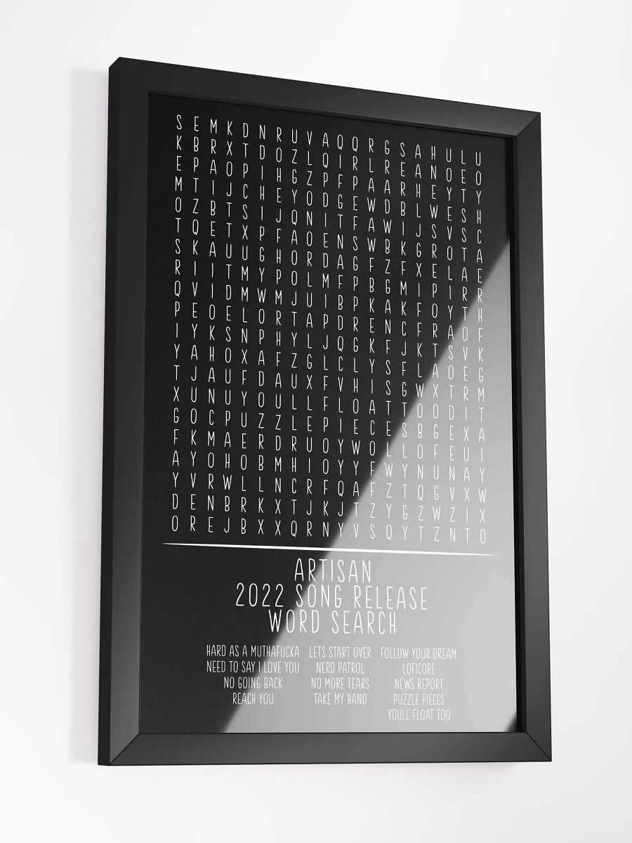 2022 Song Release Word Search Poster product image (3)
