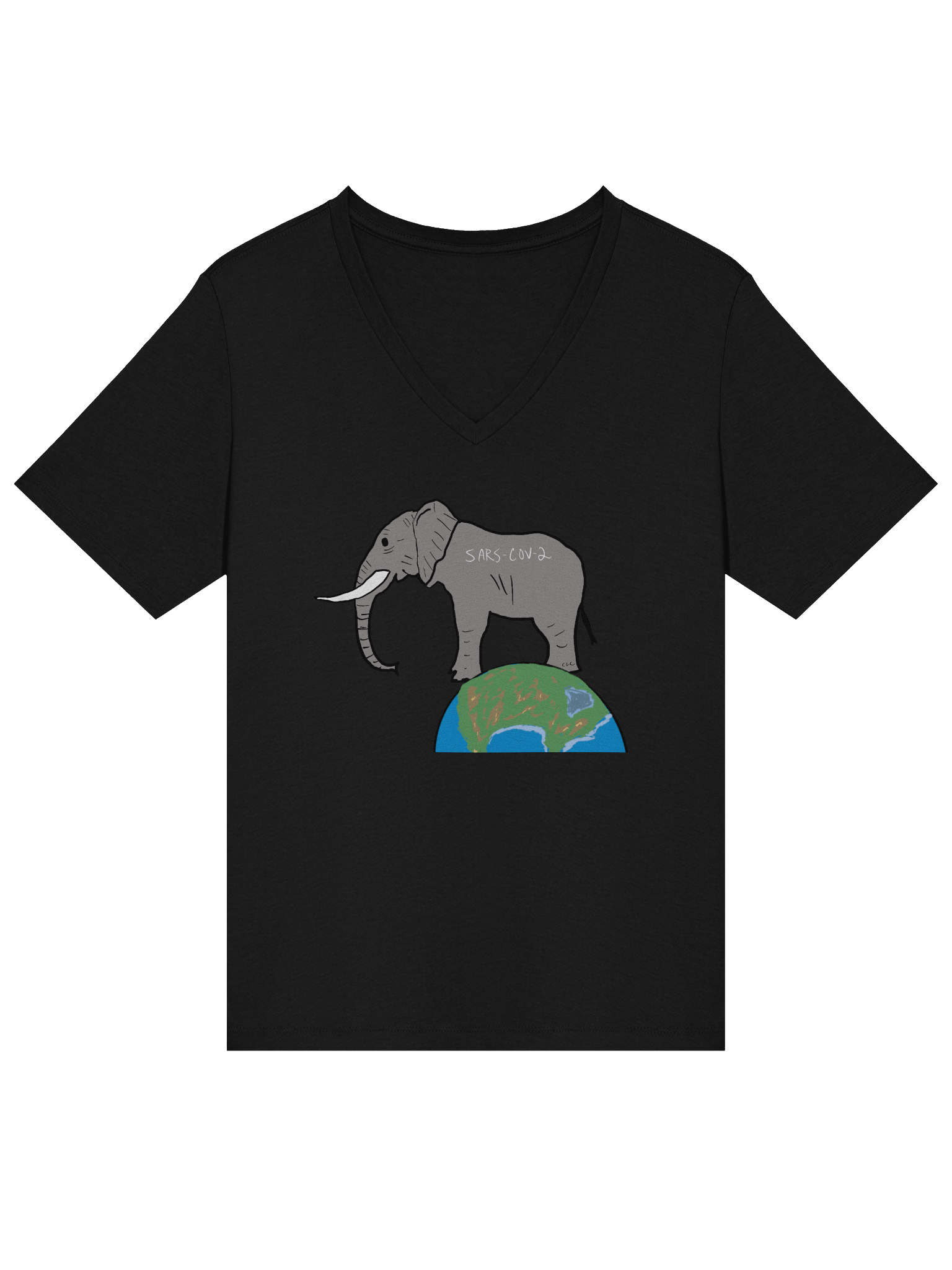 Elephant In The Room v-neck tee product image (15)