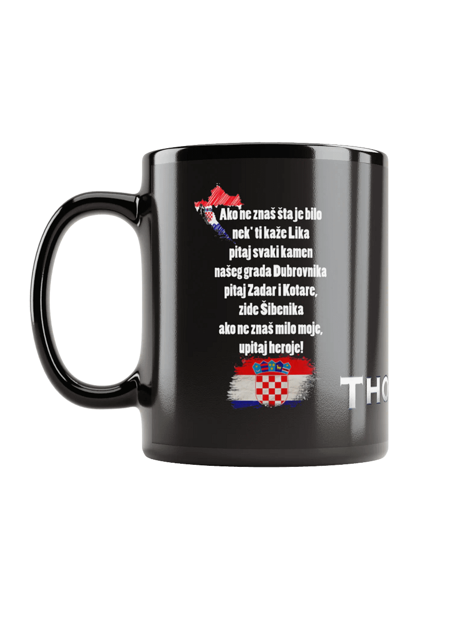 Croatian Pride Black Glossy Mug product image (11)