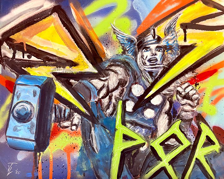 16x2!0!” MIGHTY THOR - colorful pop art product image (1)