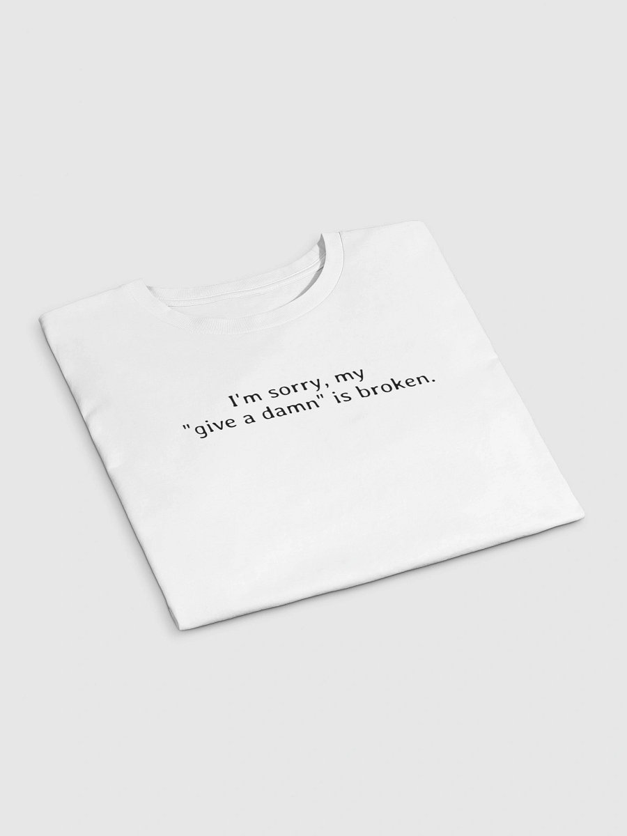 Broken Give A Damn Y2K Crop Baby Tee - Sarcastic Humor Tee product image (16)