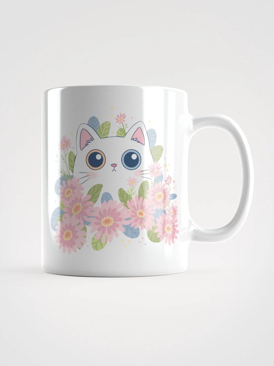 Whimsical Cat and Flowers Mug product image (1)