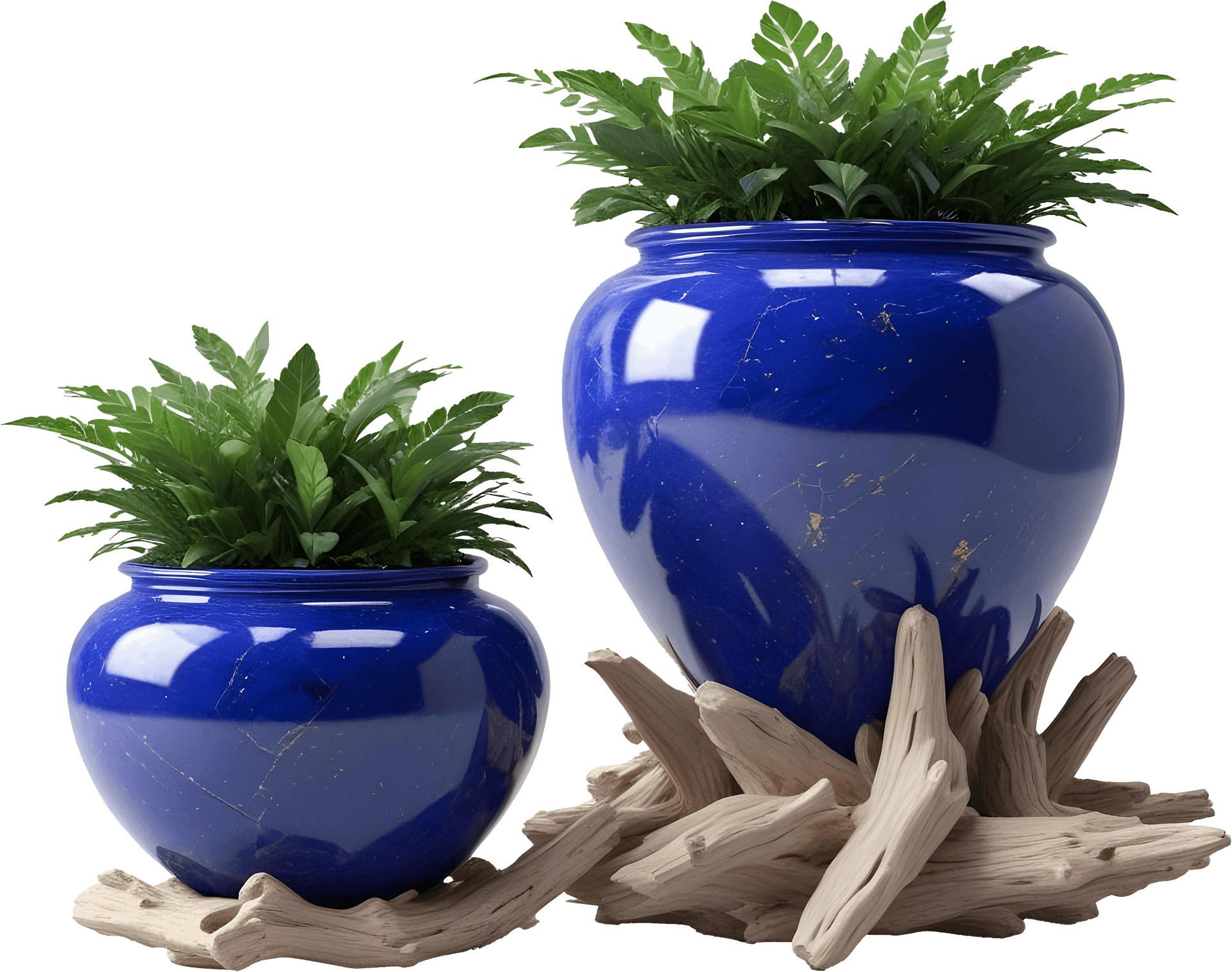 Wood & Lapis Elegance – Vase PNG product image (1)