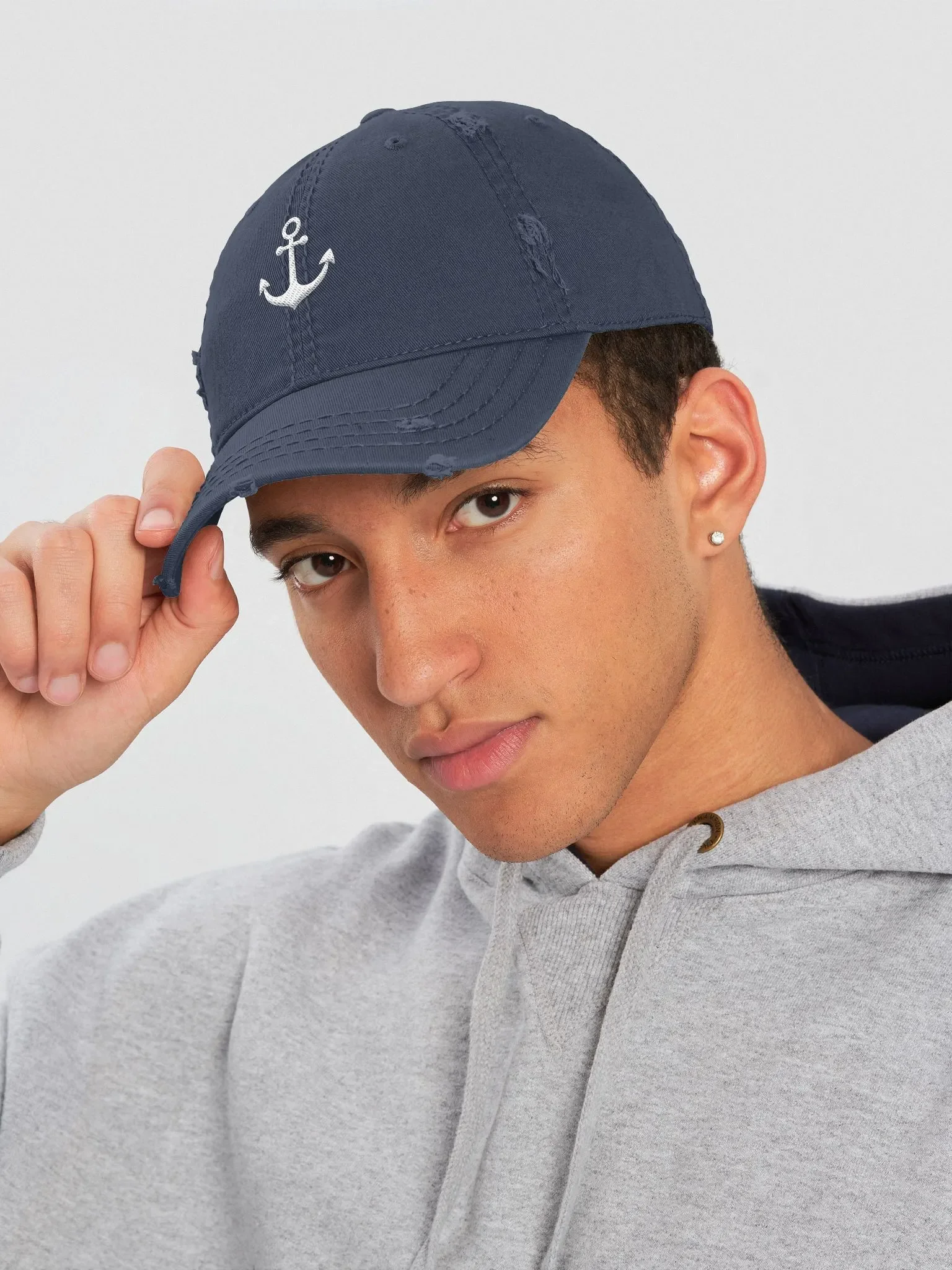 Distressed Anchor in Rhode Island Hat product image (2)