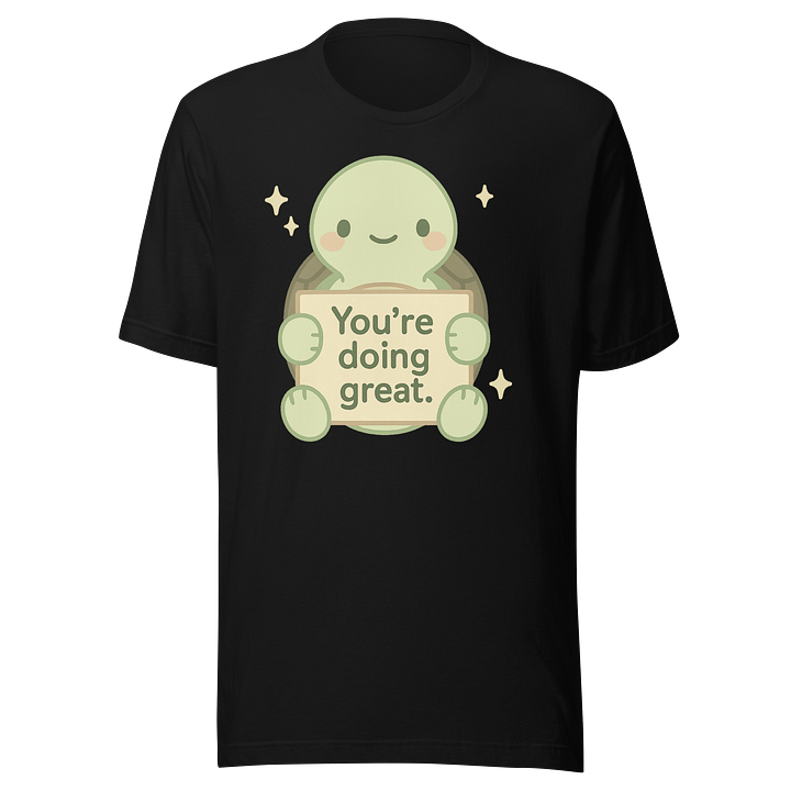 Cute Motivational Turtle Graphic | Positive Vibes & Mental Health Support product image (1)