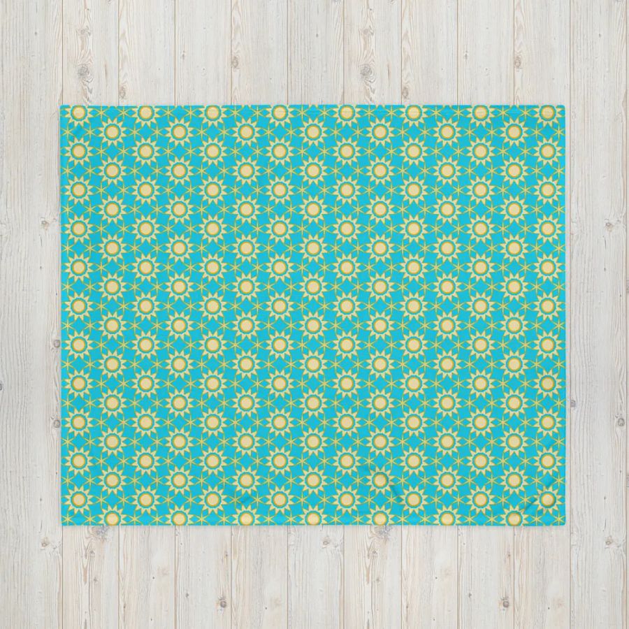 Celestial Sun & Stars Seamless Patterned Throw Blanket product image (7)