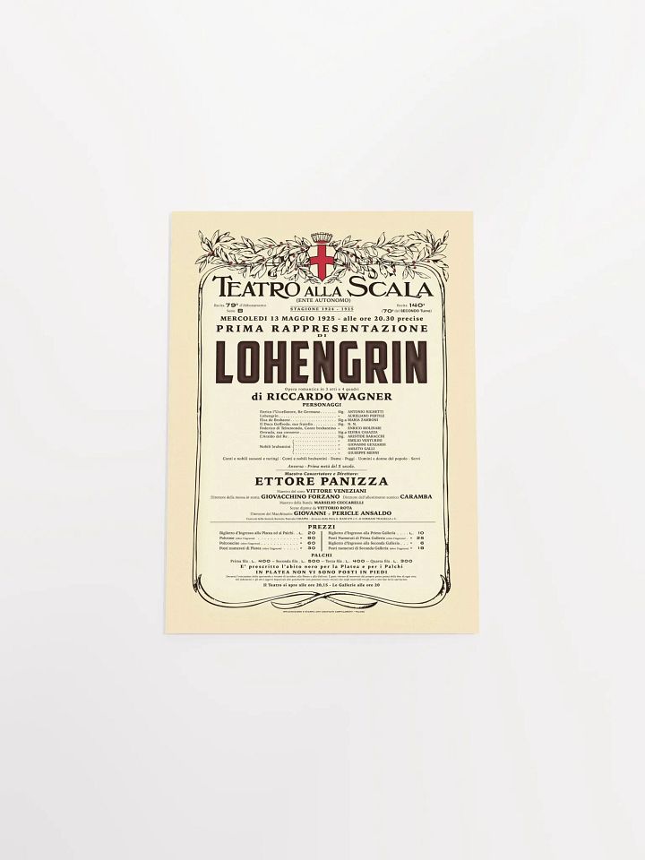 Vintage-Style La Scala Lohengrin Opera Poster product image (2)