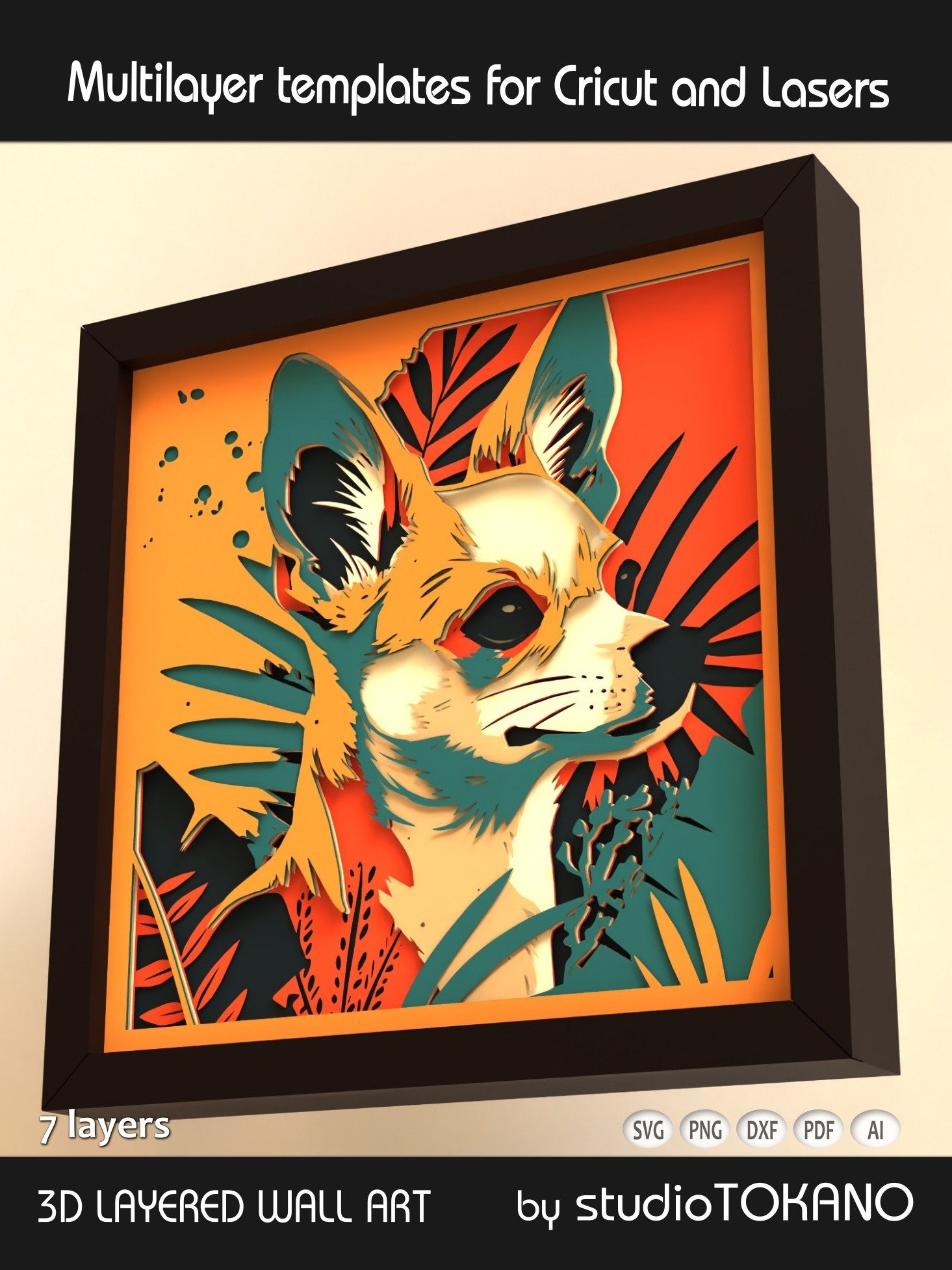 Chihuahua Layered Cut File product image (3)