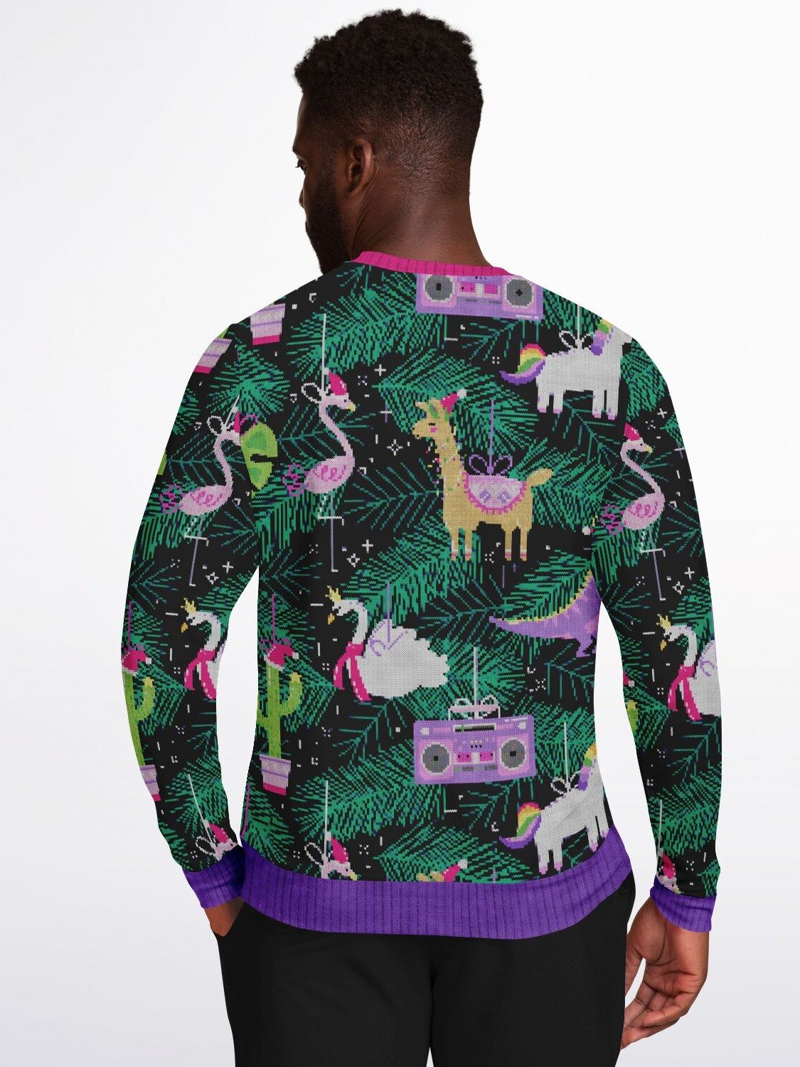 "Jingle Balls" Christmas Sweatshirt | Funny Adult Holiday Sweater | Unicorn Party Outfit | Festive Winter Outfit product image (4)