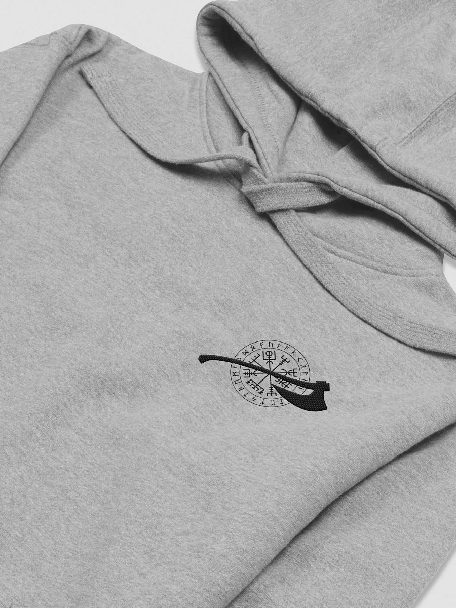 VEGVISIR & AXE - Hoodie Black Embroidery product image (1)