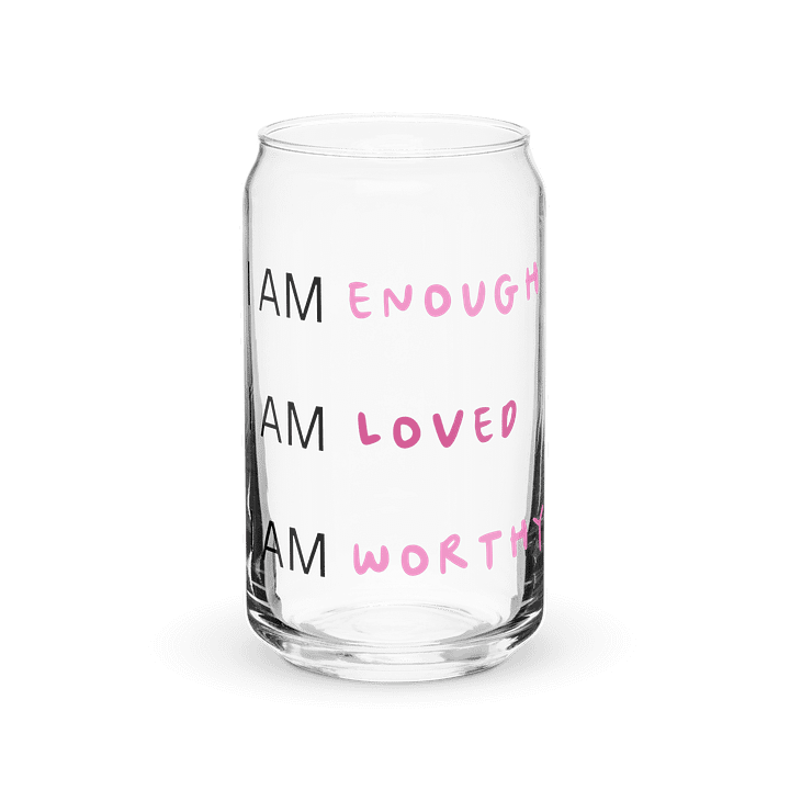 I am loved glass with/without lid & straw product image (1)