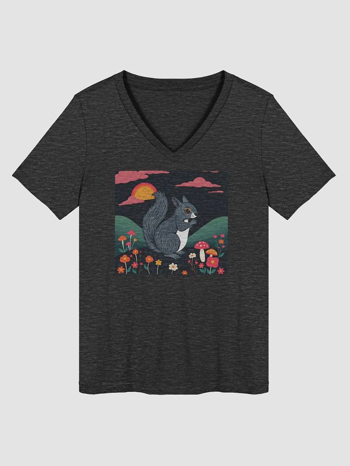 Enchanted Squirrel Meadows Women's V-Neck Tee product image (1)
