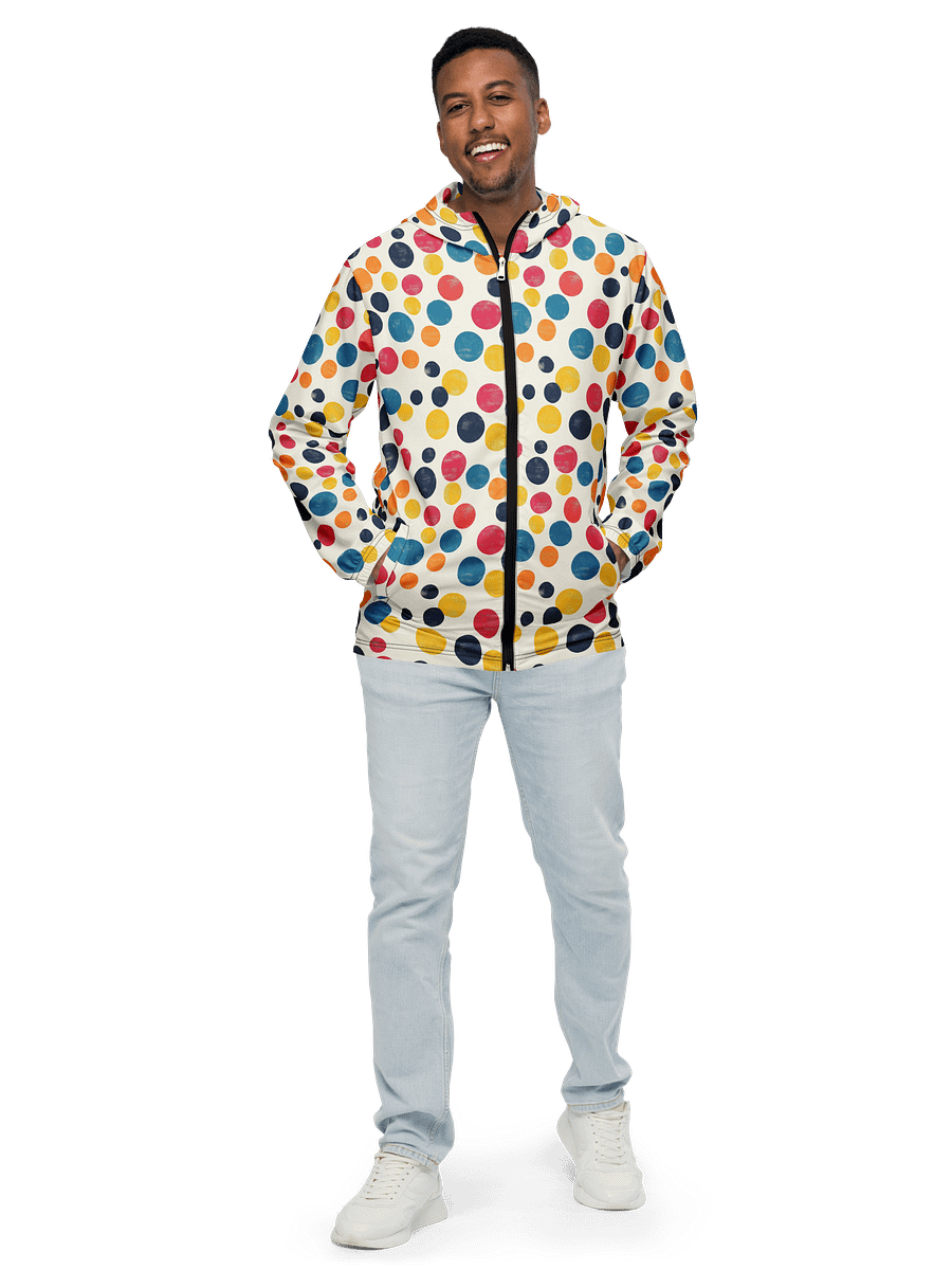 Polka Dot Illusion Vintage Retro Unisex Windbreaker product image (3)