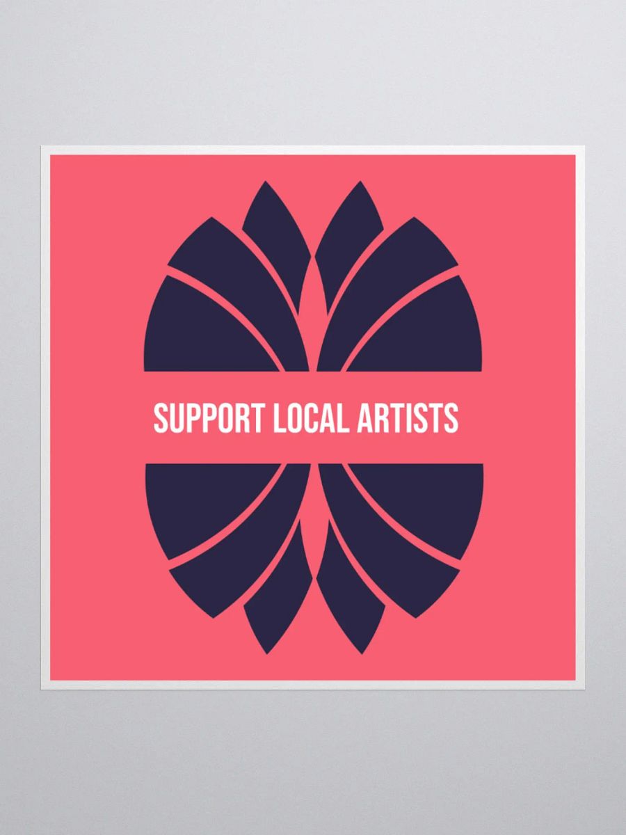 SUPPORT LOCAL ARTISTS, ART DECO STYLIZED. Kiss Cut Stickers product image (2)