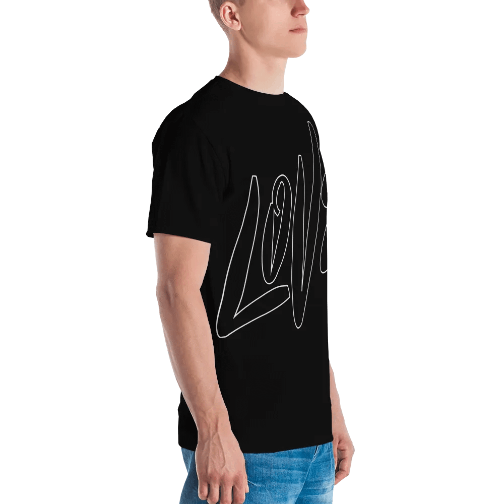 Love & Peace - Black - Crew Neck T-Shirt product image (3)