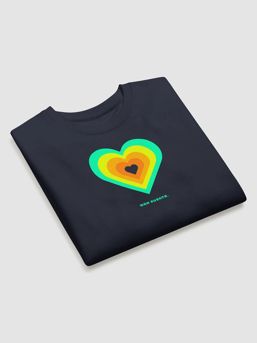 Cheaky heart Premium Sweatshirt "Wen juckts." - green orange product image (23)