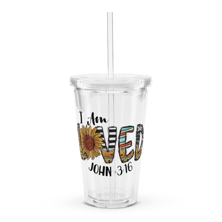 I Am Loved - Double Wall Clear Plastic Tumbler product image (1)
