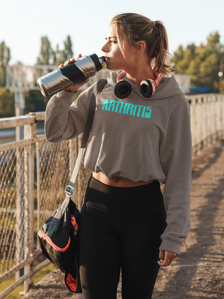 Arthritis fleece crop hoodie product image (1)