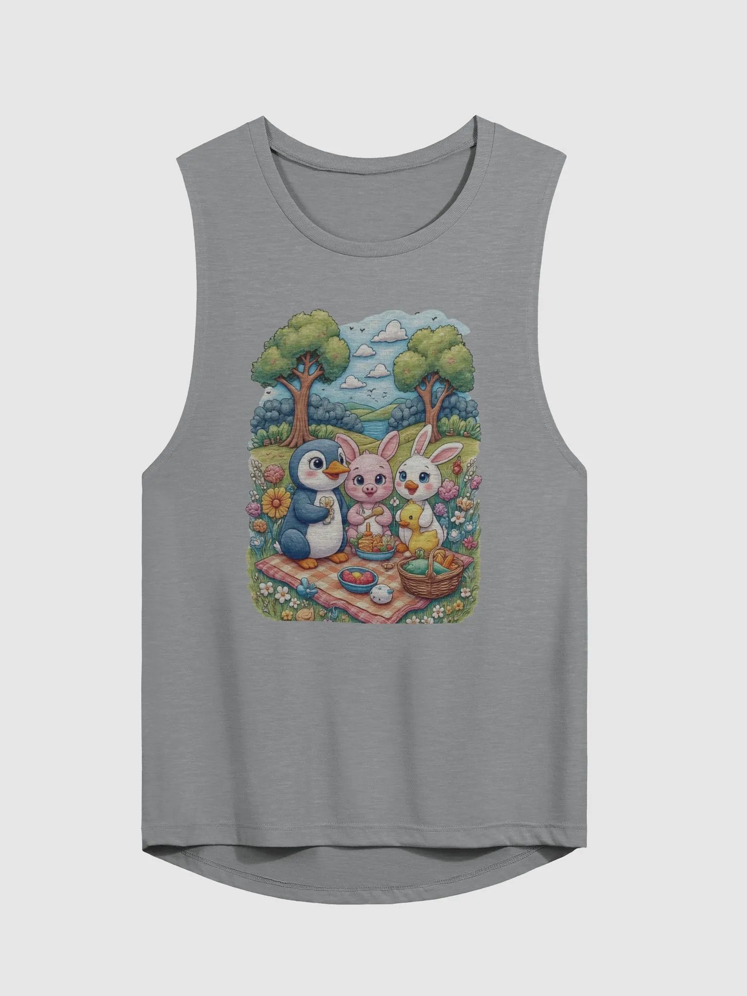 Whimsical Picnic Baby Animal Friends Women's Tank product image (3)