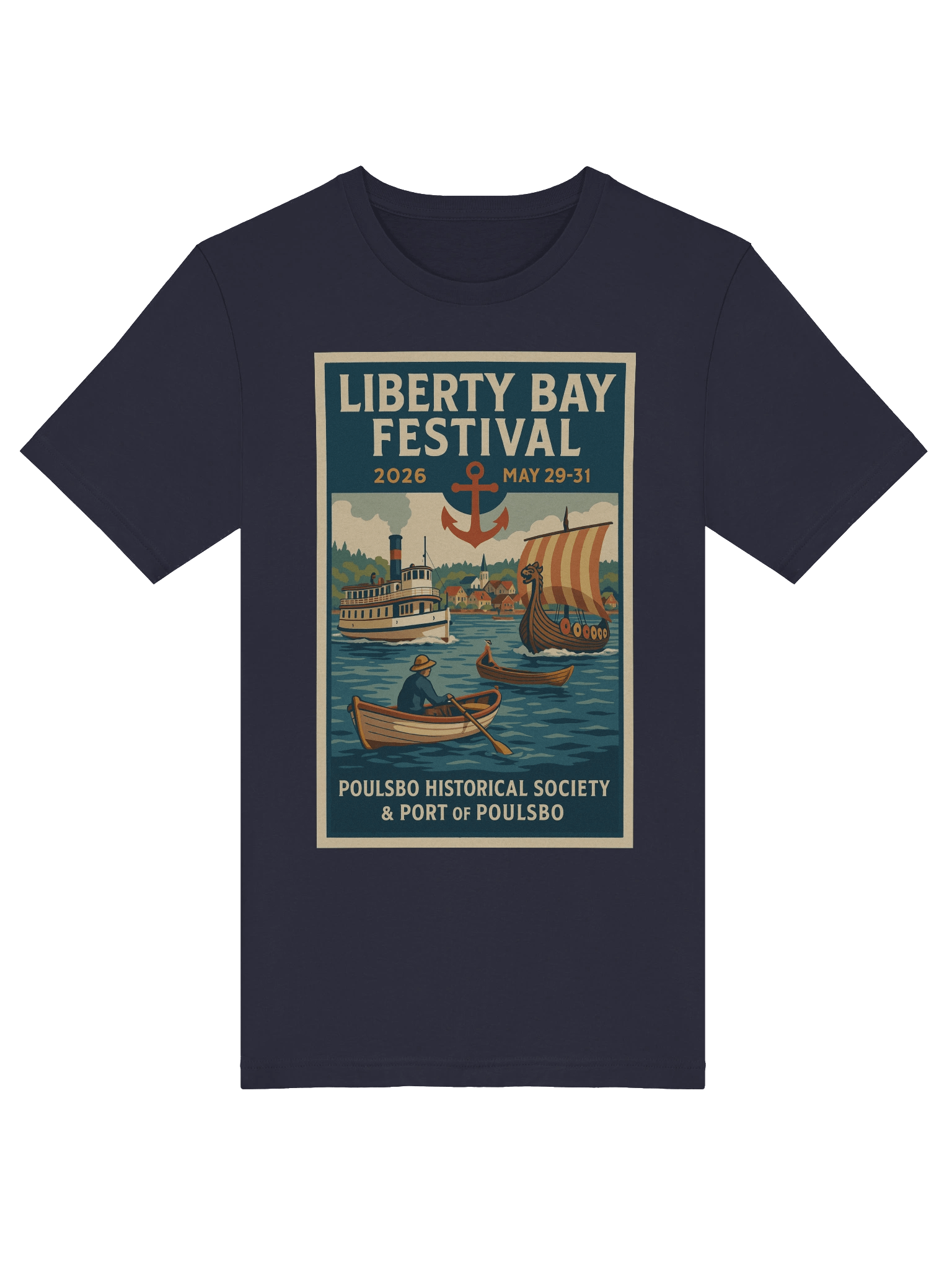 Liberty Bay Festival Vintage Poster T-Shirt product image (5)