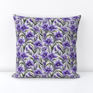 Seamless Pattern - Purple Floral Pattern on White Background product image (5)