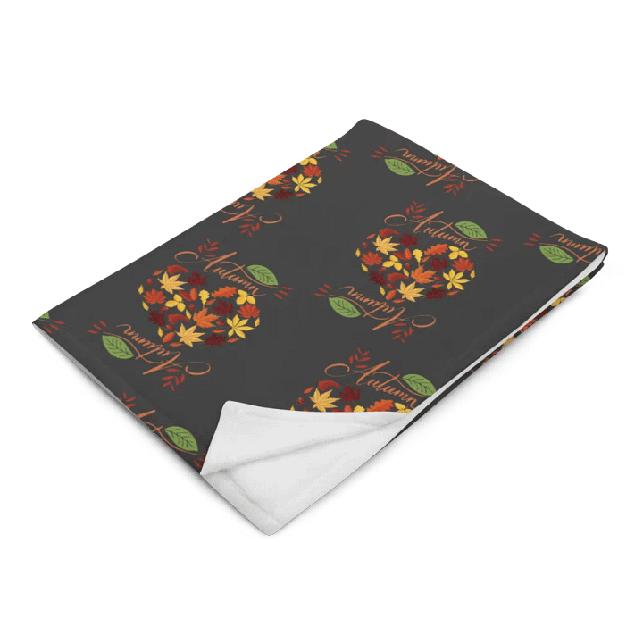 Autumn Leaf Heart Throw Blanket product image (14)