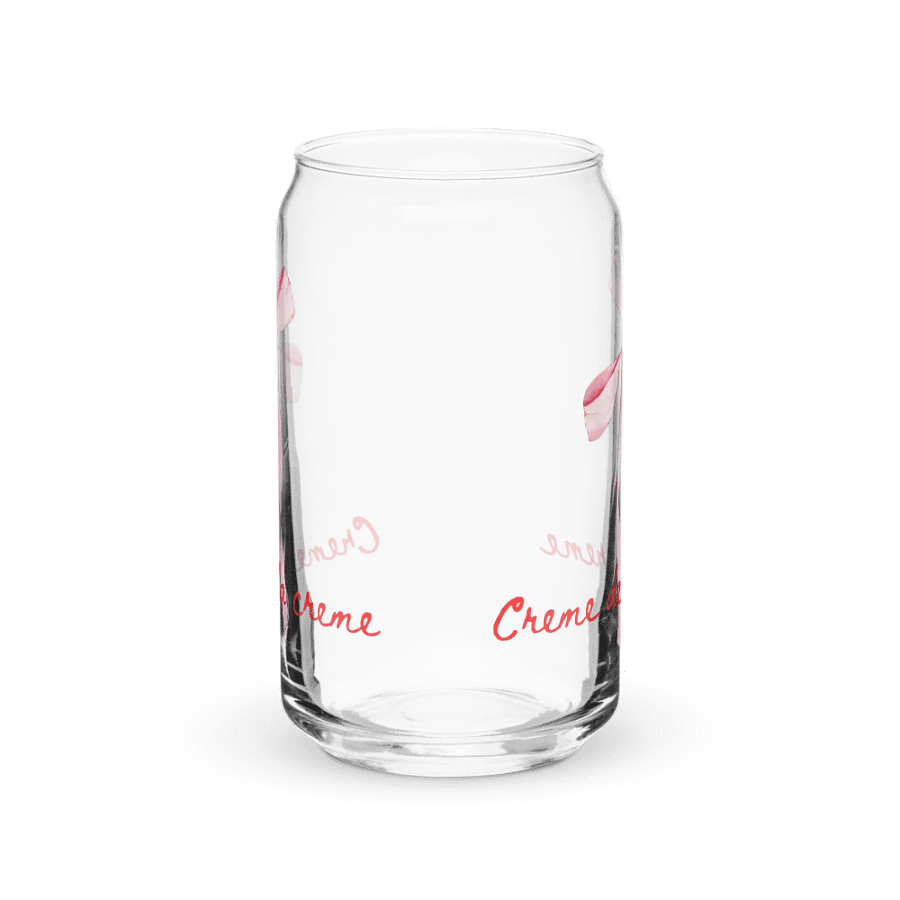 Creme De La Creme Girly Print Glass Can Cup With Or Without Lid product image (2)