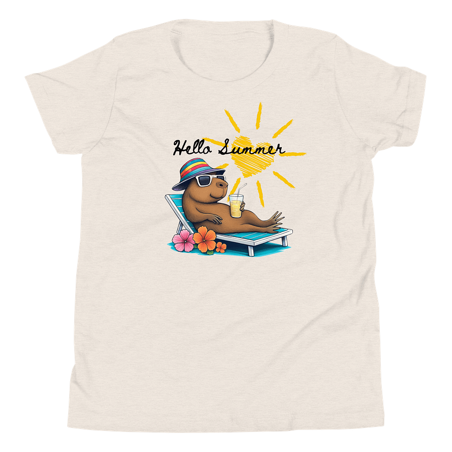 Hello Summer Capybara Youth T-Shirt product image (5)