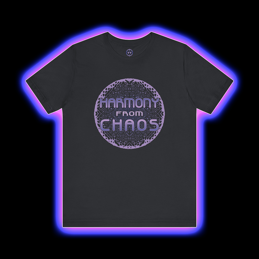 Modular Synth Musician T-Shirt - Harmony From Chaos (Cymatics Sound Designer) VIOLET PRINT product image (1)