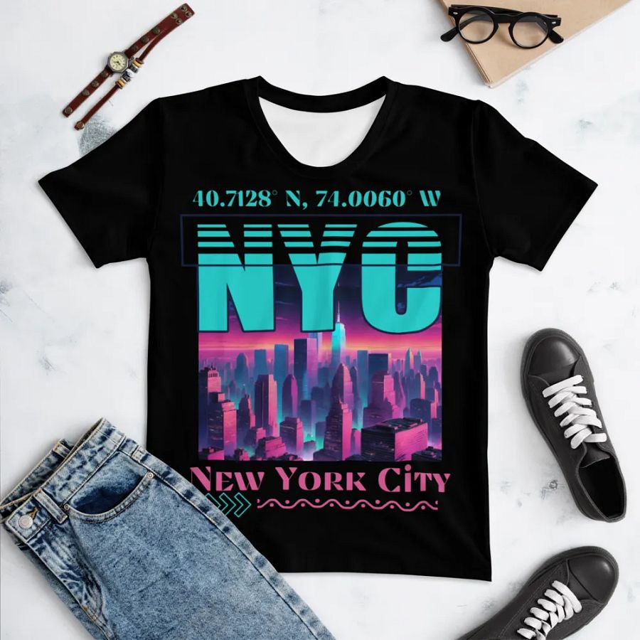 NYC New York City Graphic All Over Print T-shirt product image (11)